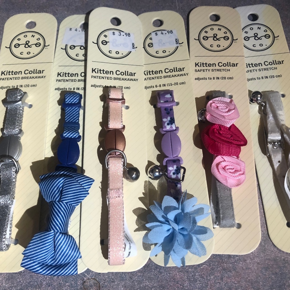 Bond & co kitten collar lot of 6 nwts